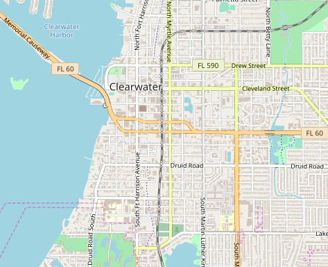 map of clearwater florida